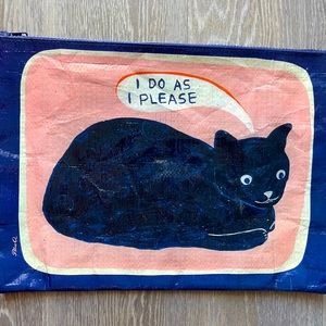 “I Do As I Please” jumbo zippered pouch